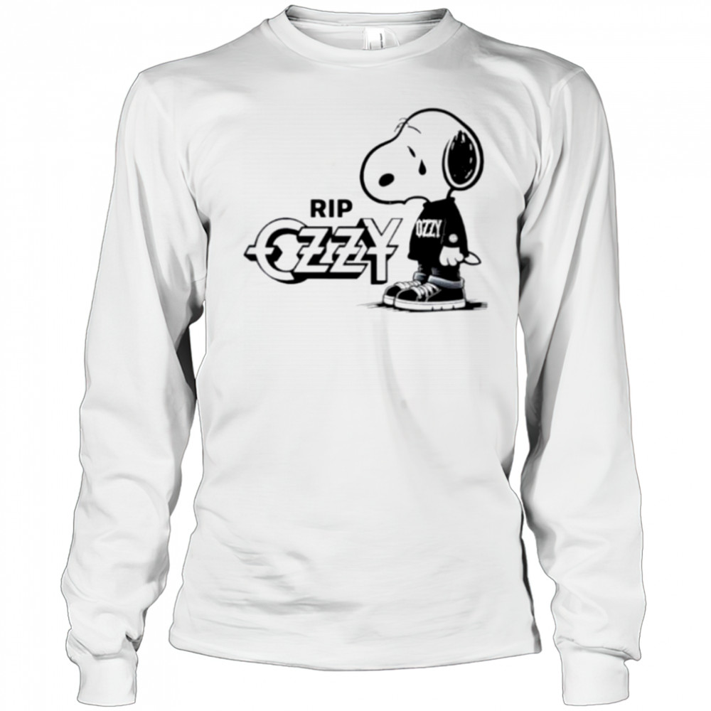 Snoopy cry RIP Ozzy Osbourne logo shirt Long Sleeved
