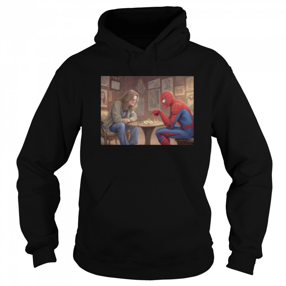Spiderman and Ozzy Osbourne playing chess shirt Sweatshirt