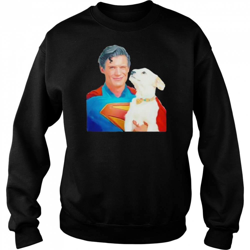Superman Clark Kent and Dog Krypto shirt Hoodie