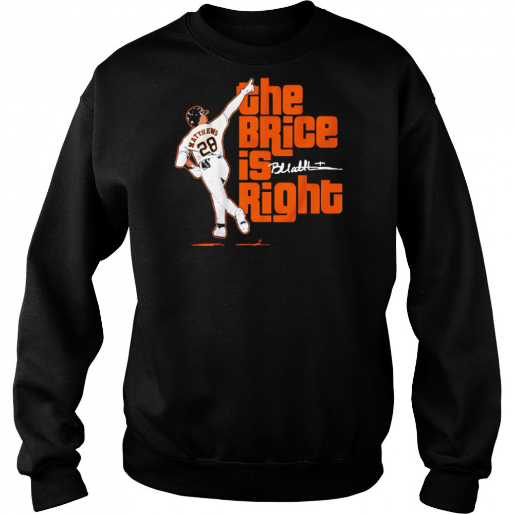 The Brice Is Right signature baseball shirt Hoodie