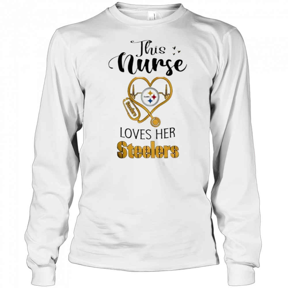 This nurse love her Pittsburgh Steelers shirt Long Sleeved