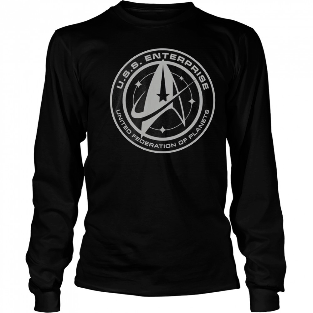 U.S.S. Enterprise United Federation Of Planets T-Shirt Long Sleeved