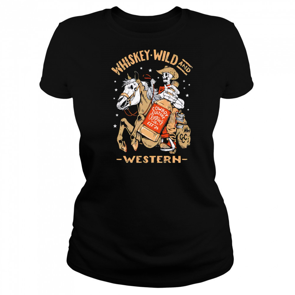 Whiskey Wild And Western Cowboy Skeleton shirt Women's T-shirt
