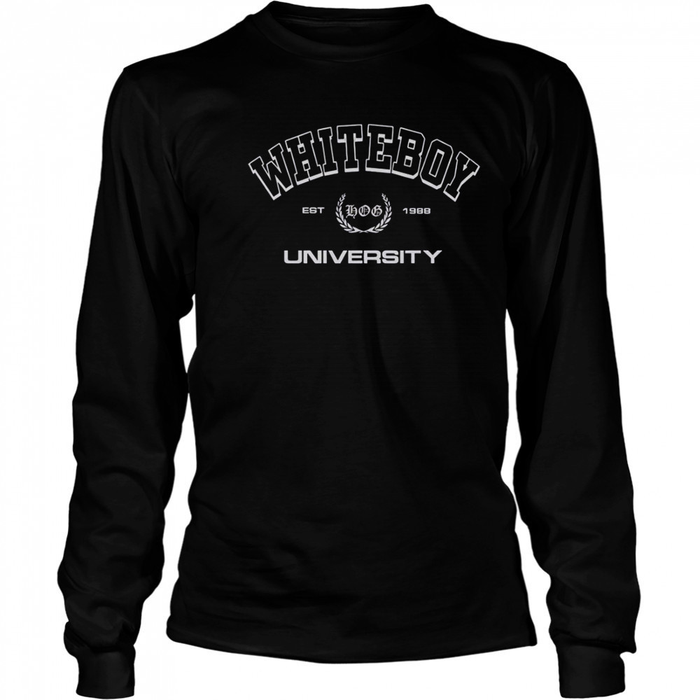 Whiteboy University Hang Over Gang Est 1988 T-Shirt Long Sleeved
