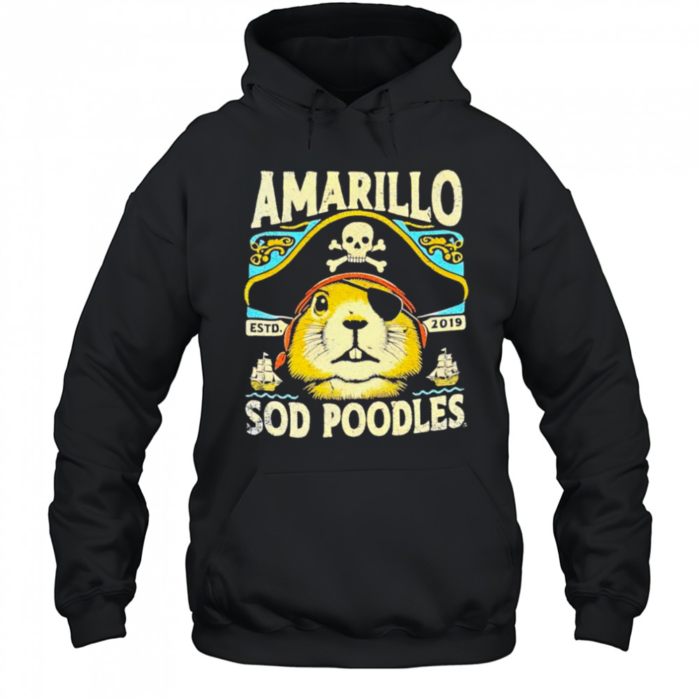 Amarillo Sod Poodles Prairie Dog Pirate shirt Hoodie