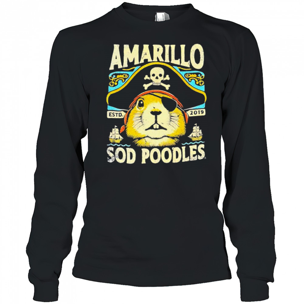 Amarillo Sod Poodles Prairie Dog Pirate shirt Long Sleeved