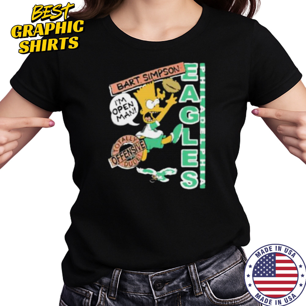 Bart Simpson Eagles NFL shirt Women's T-shirt