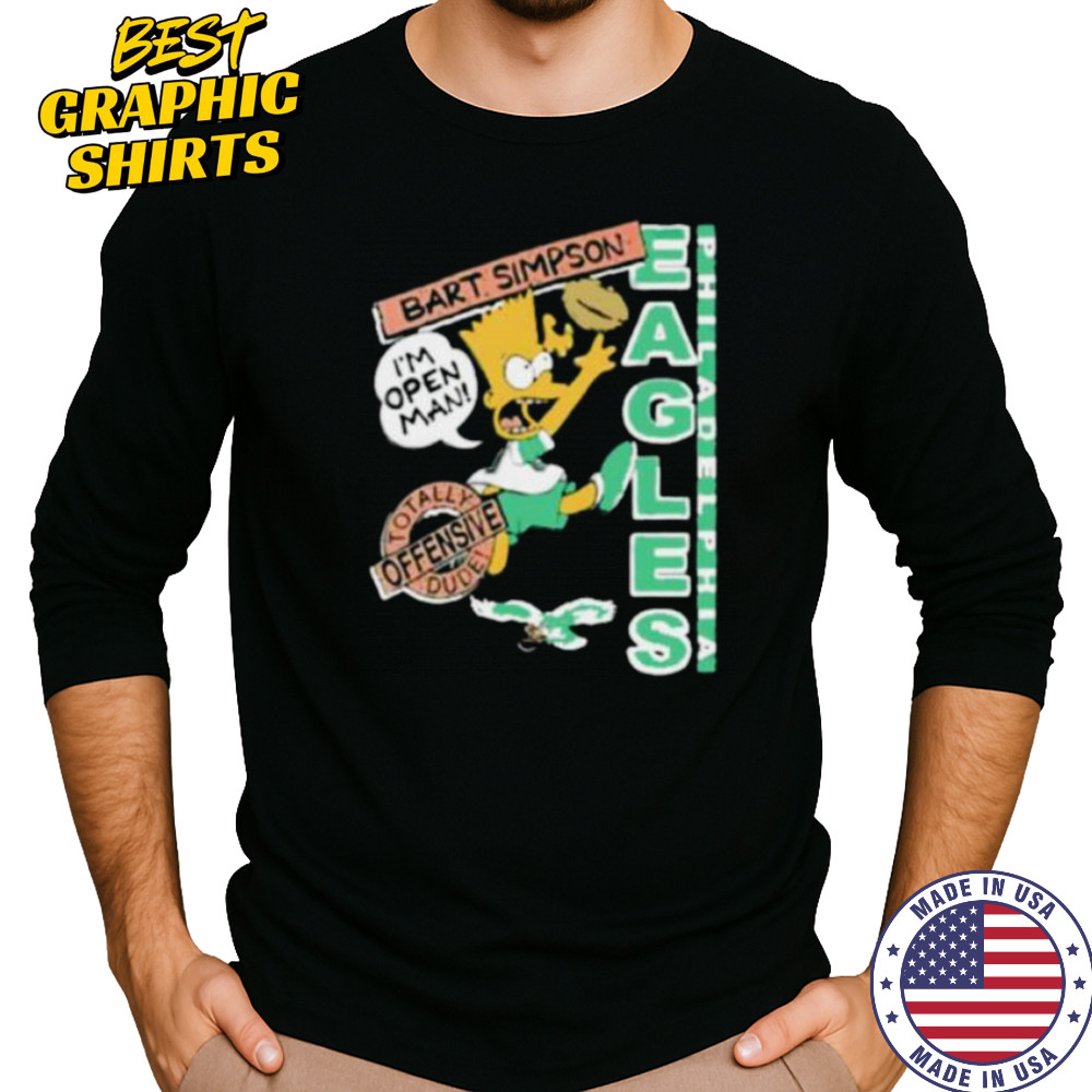 Bart Simpson Eagles NFL shirt Long Sleeved