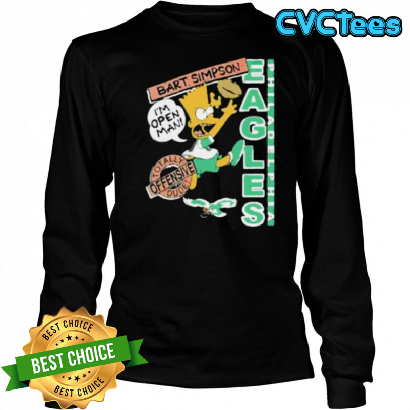 Bart Simpson Eagles NFL shirt Long Sleeved