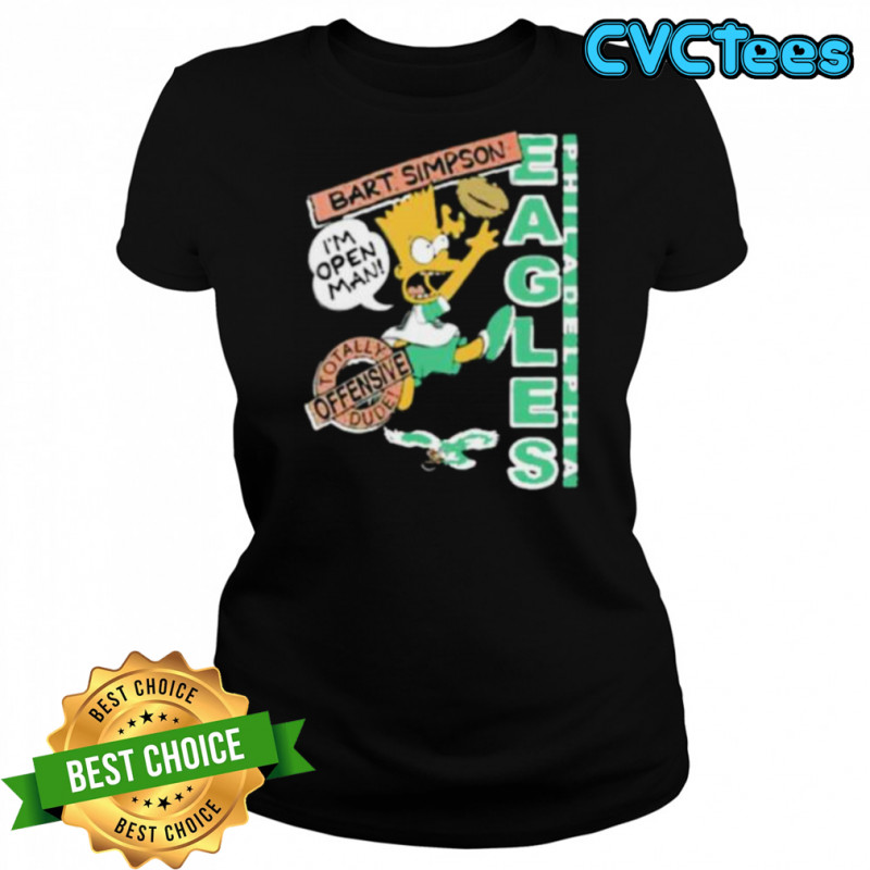 Bart Simpson Eagles NFL shirt Women's T-shirt