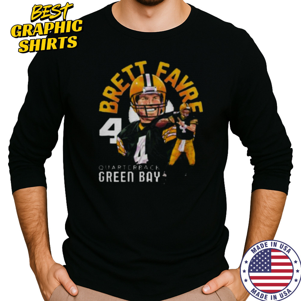 Brett Favre Green Bay Name Arc WHT Shirt Long Sleeved