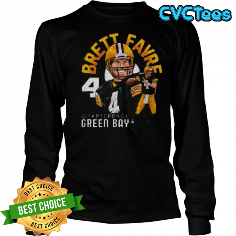 Brett Favre Green Bay Name Arc WHT Shirt Long Sleeved