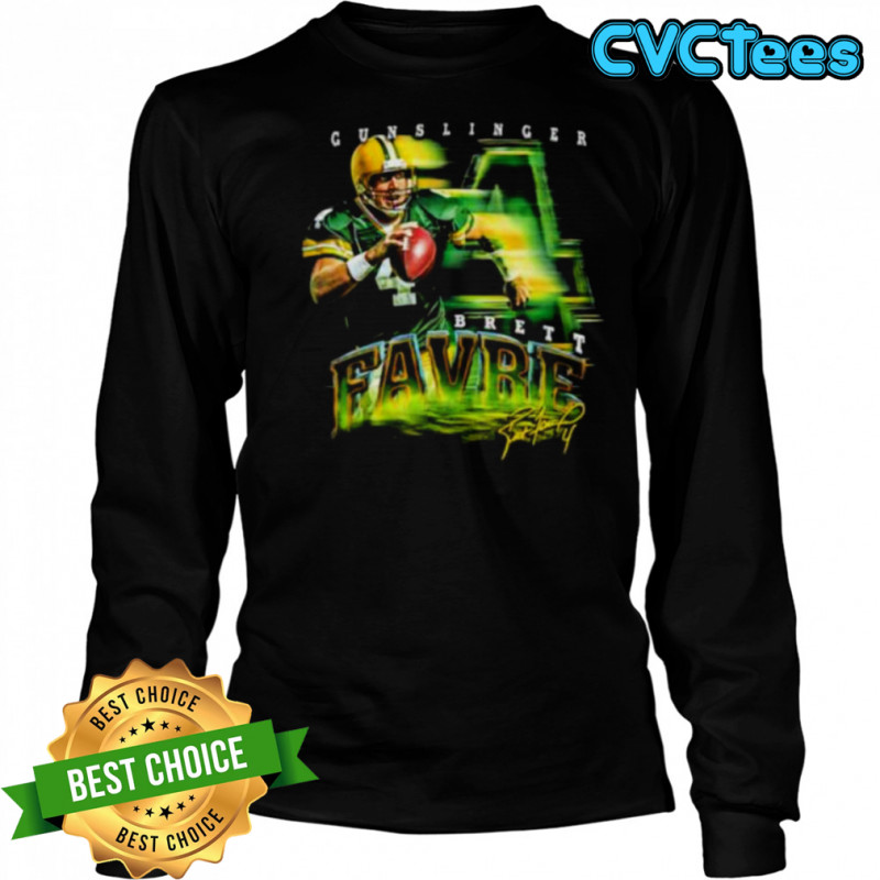 Brett Favre Green Bay Packers grunge signature shirt Long Sleeved