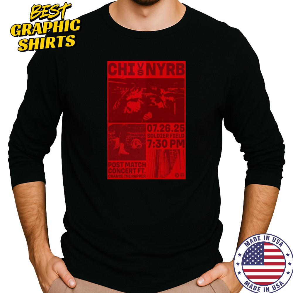 Chicago Nation vs. New York Braveheart Poster July 26 2025 Chicago T-Shirt Long Sleeved