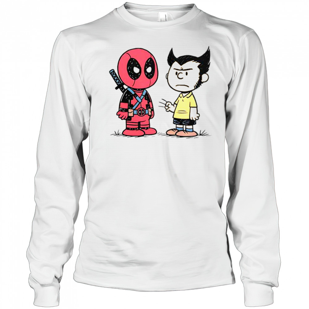 Deadpool And Wolverine Angry Boys Peanuts T-Shirt Long Sleeved