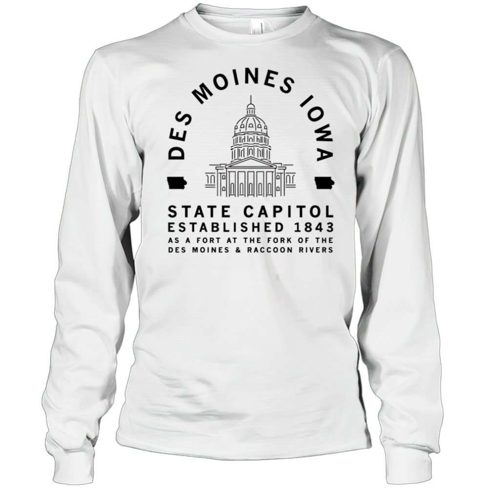 Des Moines Capitol 1843 shirt Long Sleeved