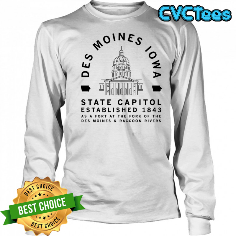 Des Moines Capitol 1843 shirt Long Sleeved