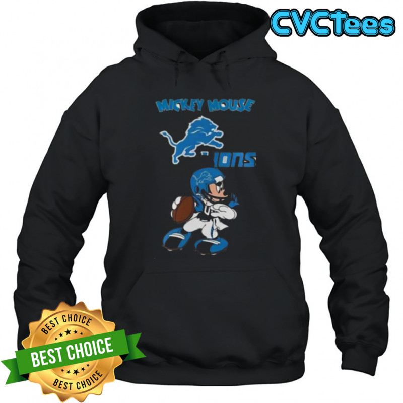 Detroit Lions Football Nfl X Mickey Mouse Movie Baseball Shirt Hoodie