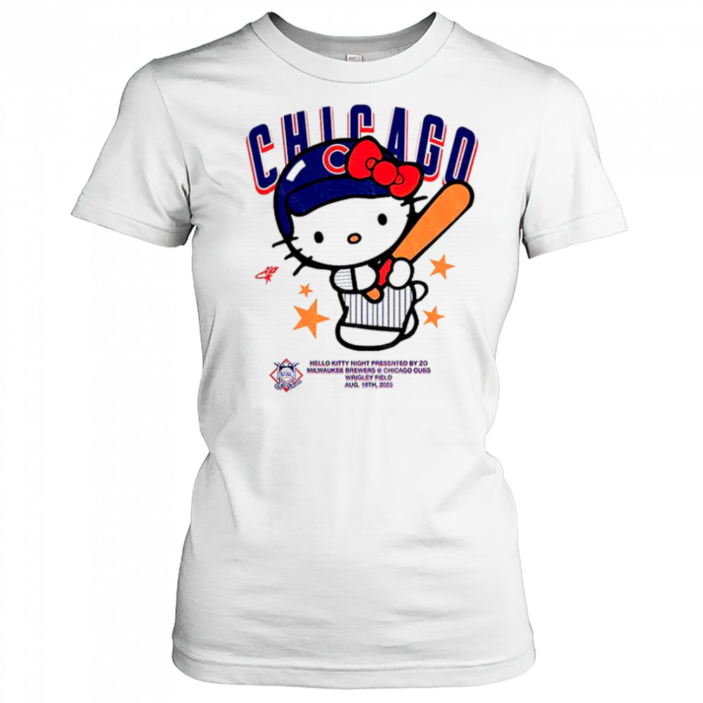 Hello Kitty Chicago Cubs MLB 2025 t shirt Women's T-shirt