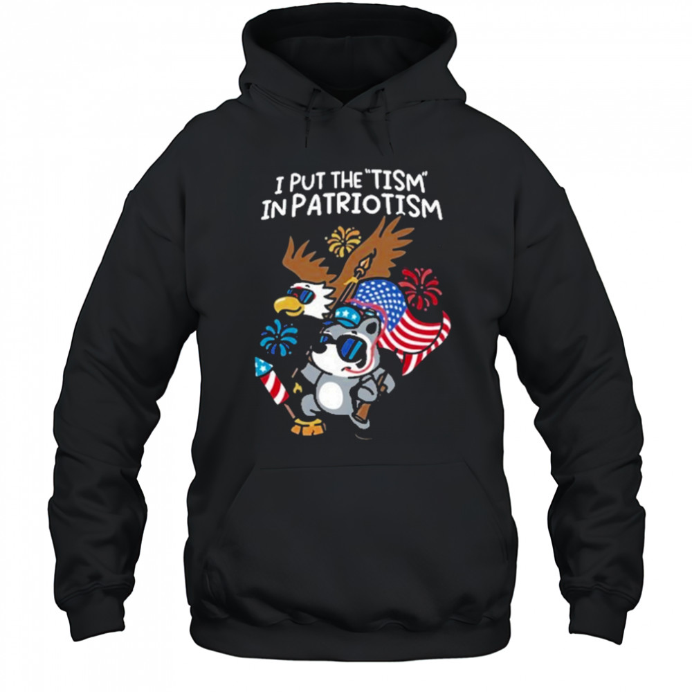 I Put The Tism In Patriotism Athletic T-Shirt Hoodie