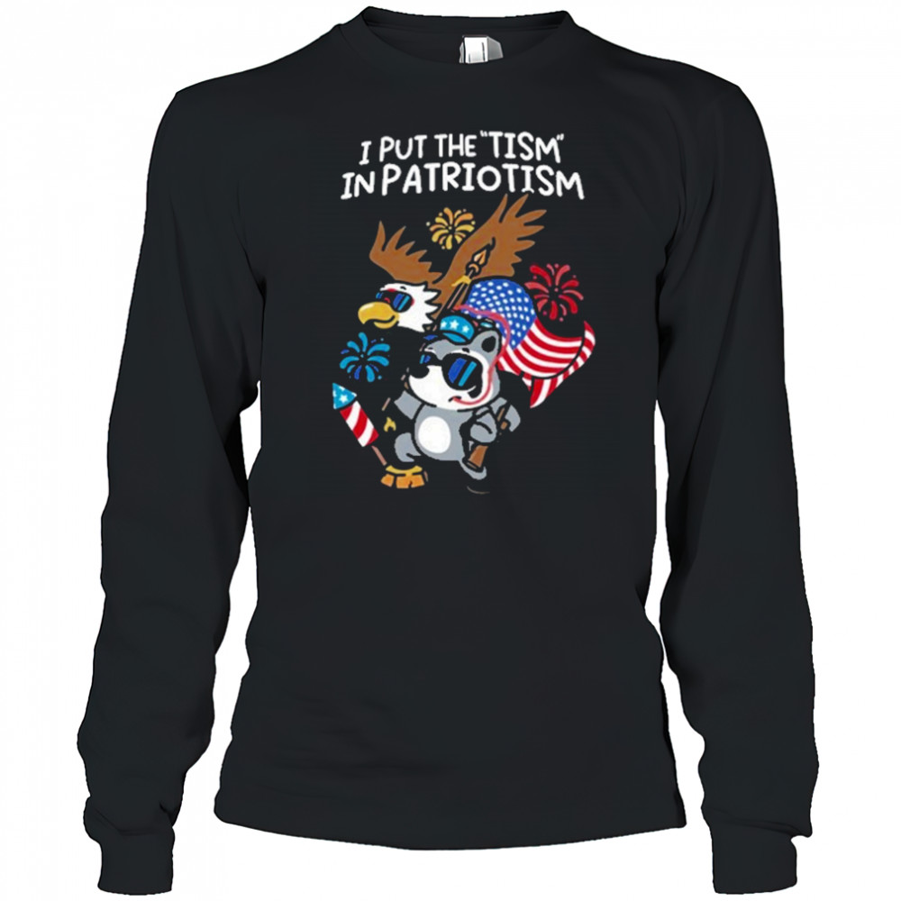 I Put The Tism In Patriotism Athletic T-Shirt Long Sleeved