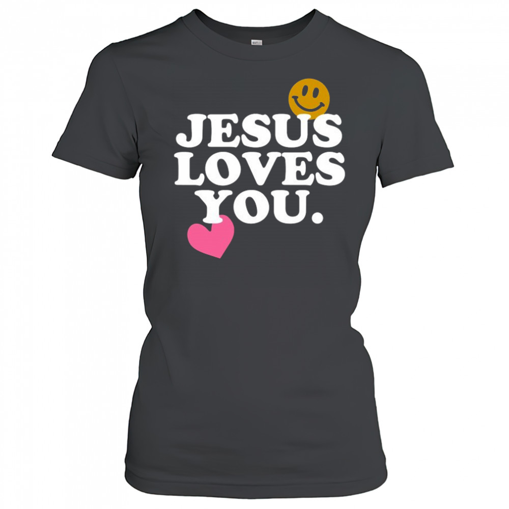 Jesus Loves You Smile Heart T-shirt Women's T-shirt