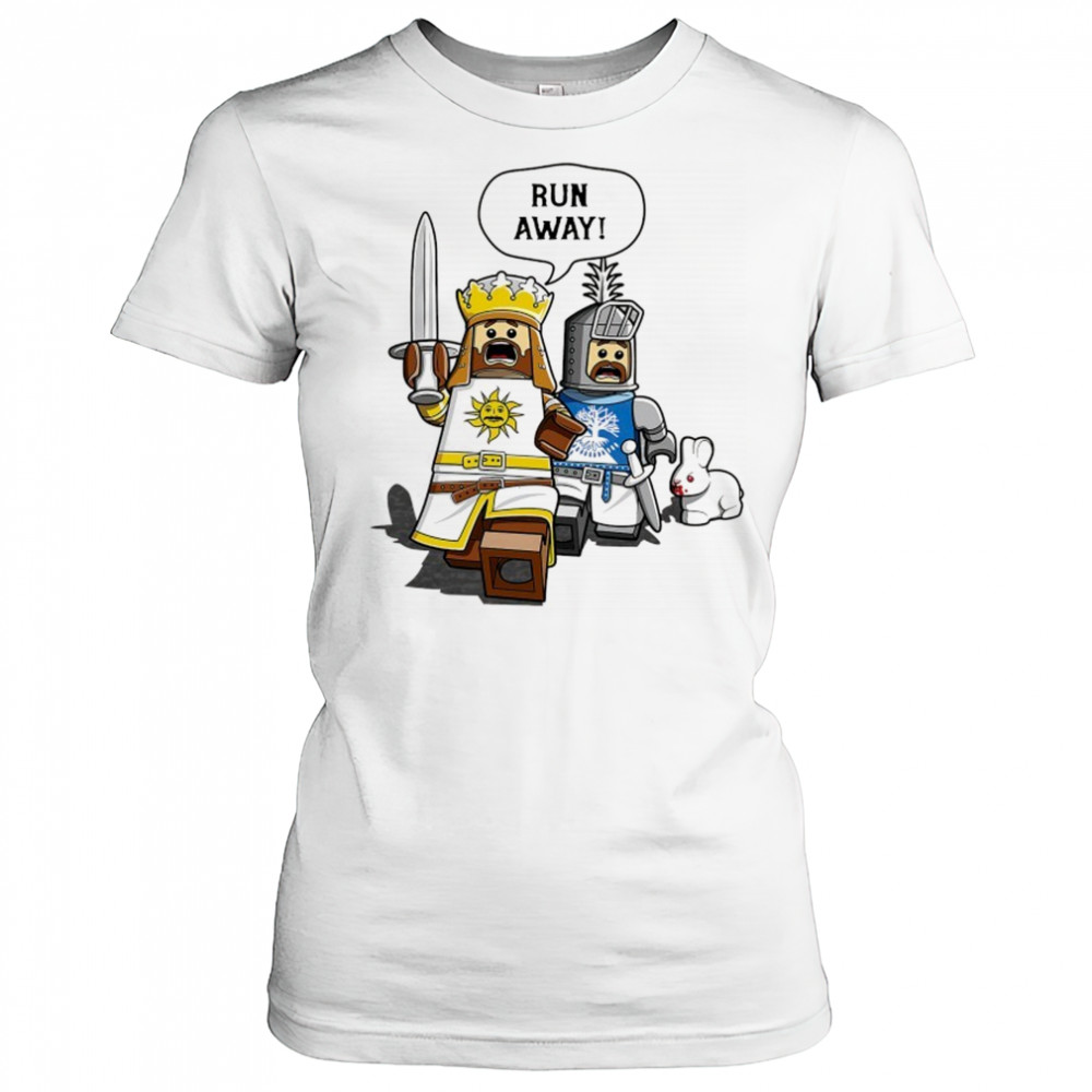 King Arthur and Sir Bedevere Lego run away shirt Women's T-shirt