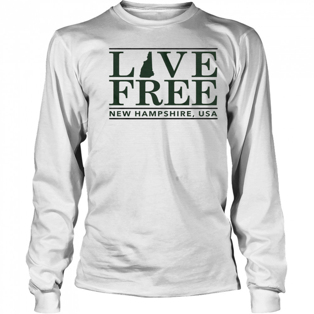 Live Free New Hampshire Bar shirt Long Sleeved