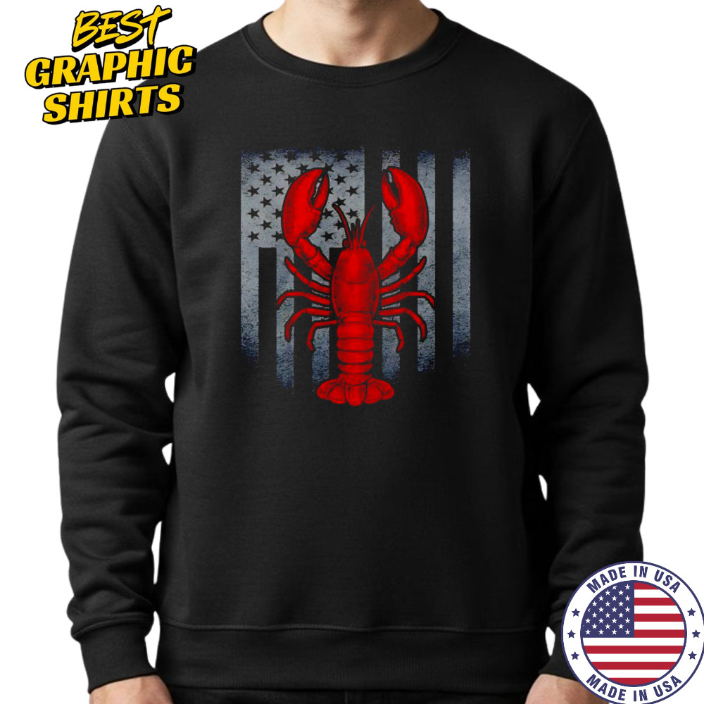 Lobster Patriotic flag shirt Hoodie