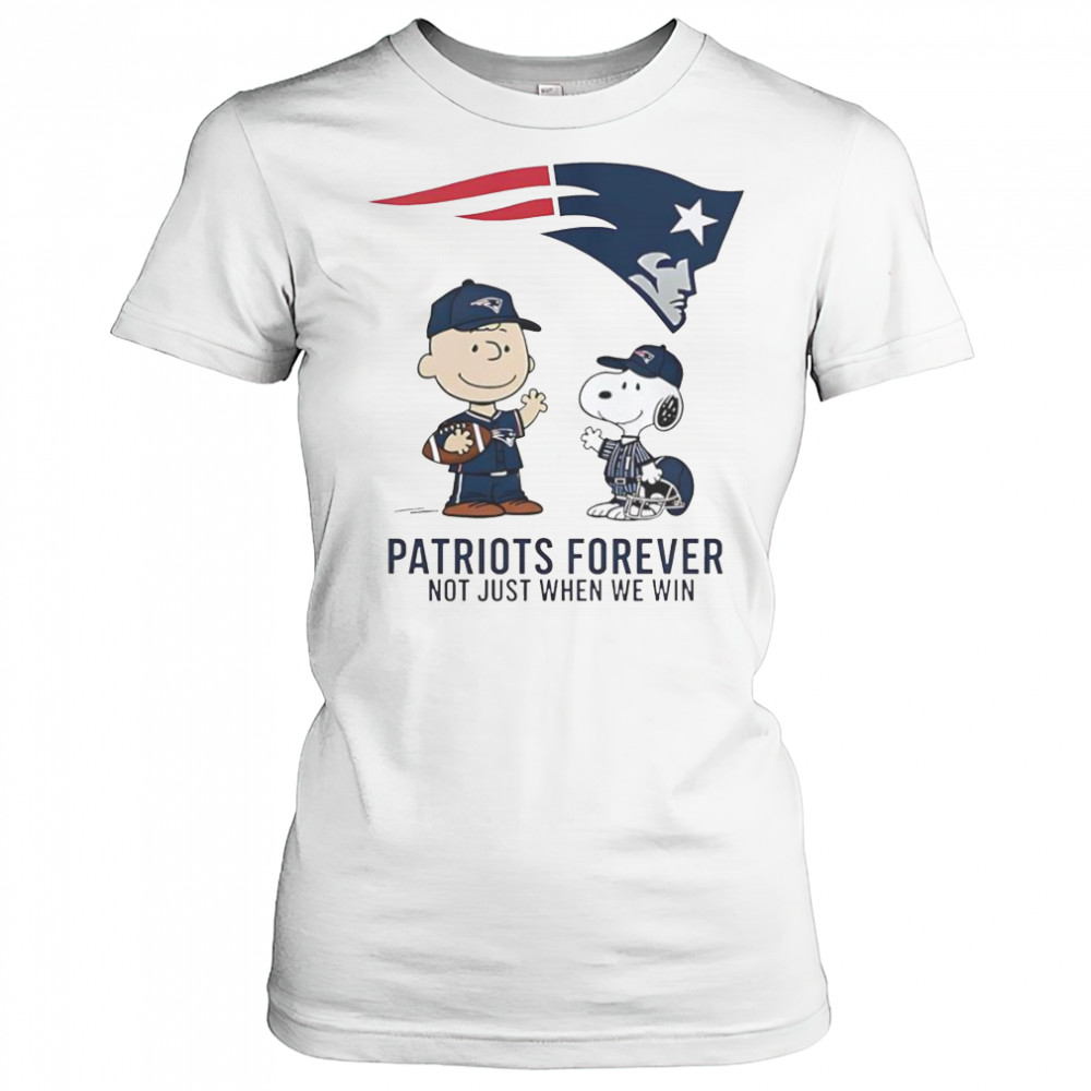 New England Patriots Charlie Brown Snoopy Patriots Forever Not Just When We Win T-Shirt Women's T-shirt