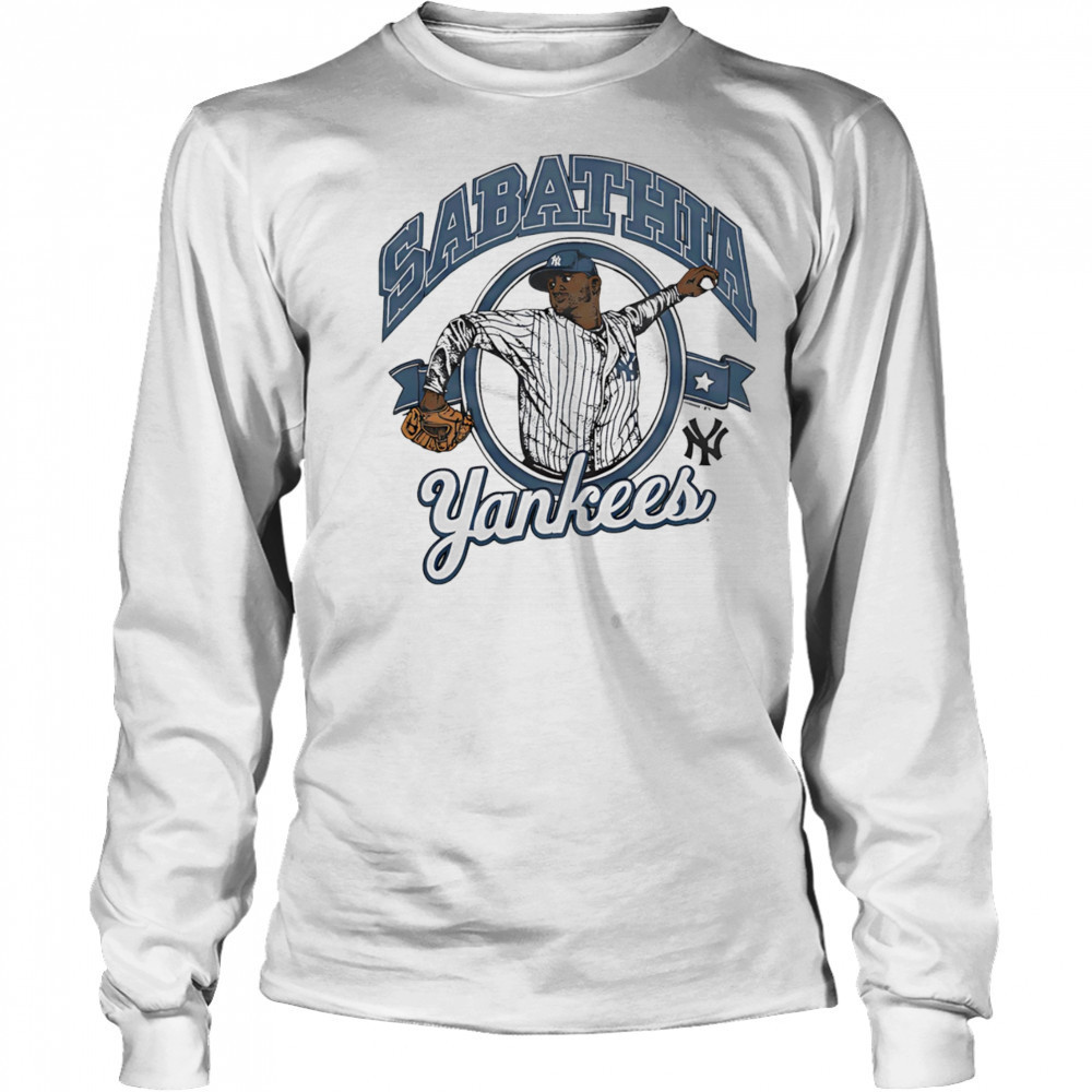 New York Yankees CC Sabathia baseball shirt Long Sleeved