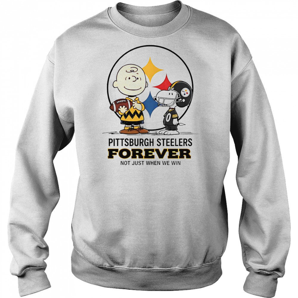 Pittsburgh Steelers Charlie Brown Snoopy Steelers Forever Not Just When We Win T-Shirt Hoodie