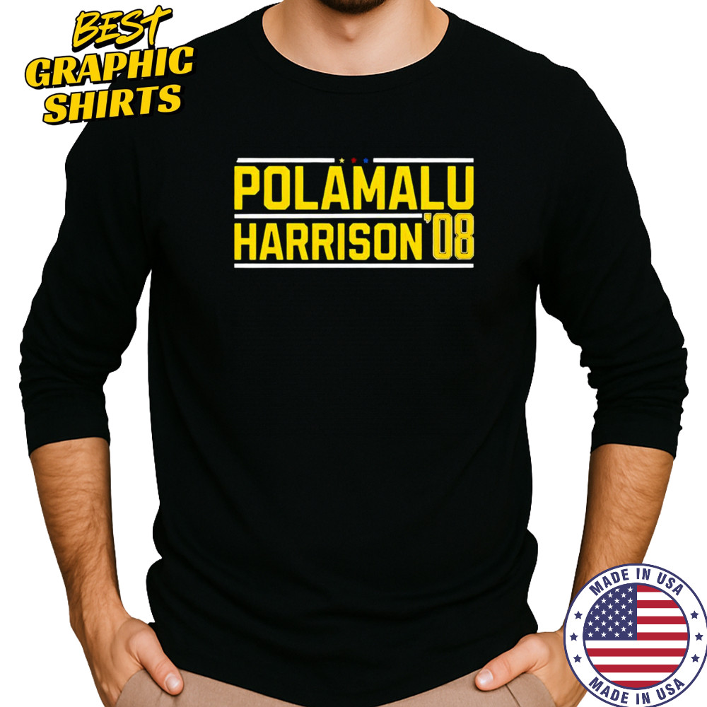 Pittsburgh Steelers Polamalu Harrison ’08 T-Shirt Long Sleeved