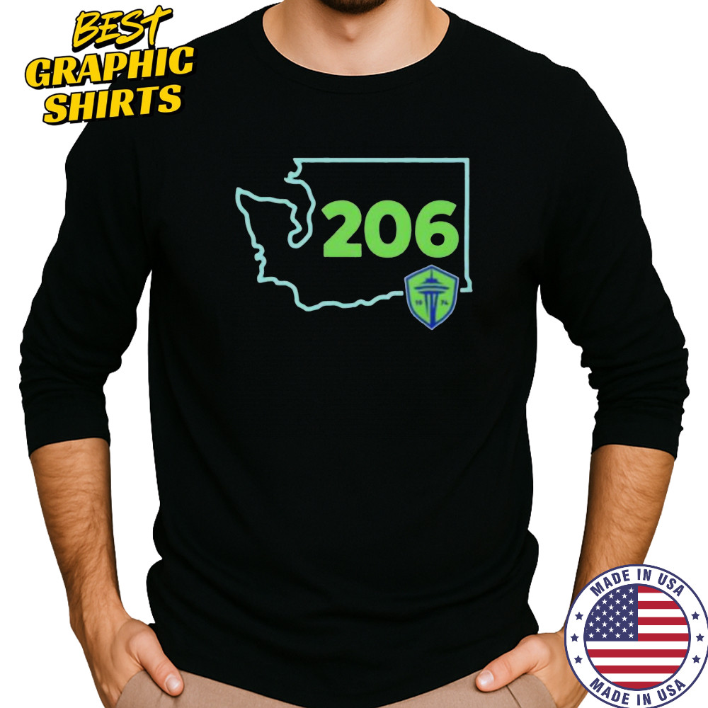 Seattle Sounders FC 206 Area Code State shirt Long Sleeved