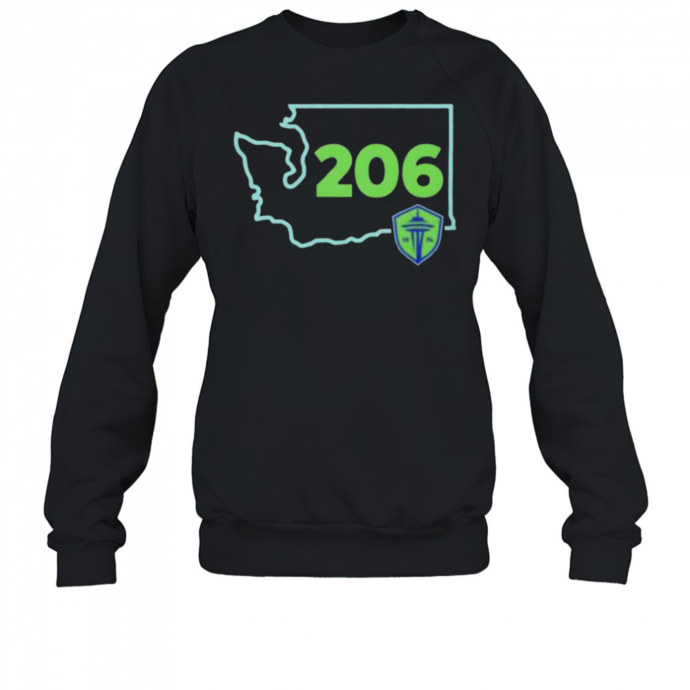 Seattle Sounders FC 206 Area Code State shirt Sweatshirt