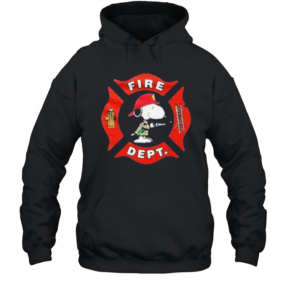 Snoopy Fire Department Mascot T-Shirt Hoodie