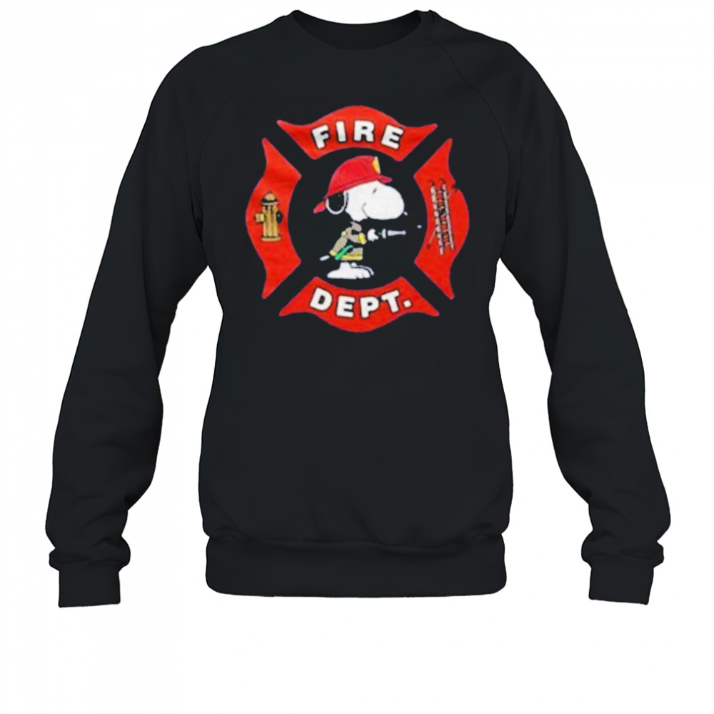 Snoopy Fire Department Mascot T-Shirt Sweatshirt