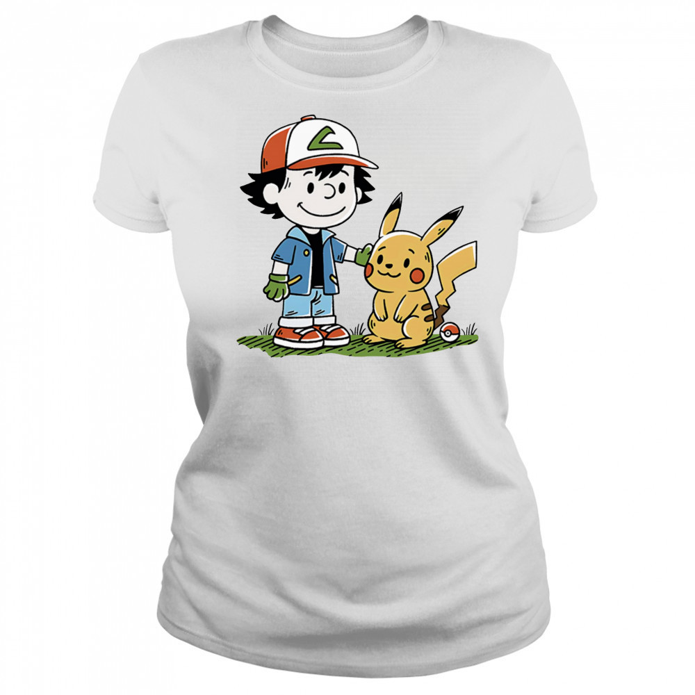 Strong Friendship Satoshi and Pikachu shirt Women's T-shirt