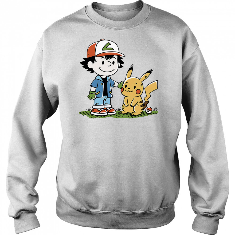 Strong Friendship Satoshi and Pikachu shirt Hoodie