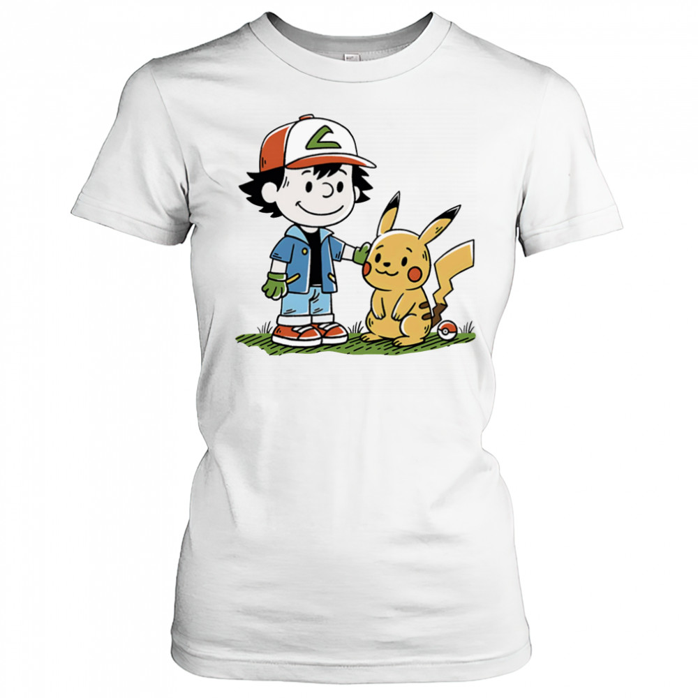 Strong Friendship Satoshi and Pikachu shirt Women's T-shirt