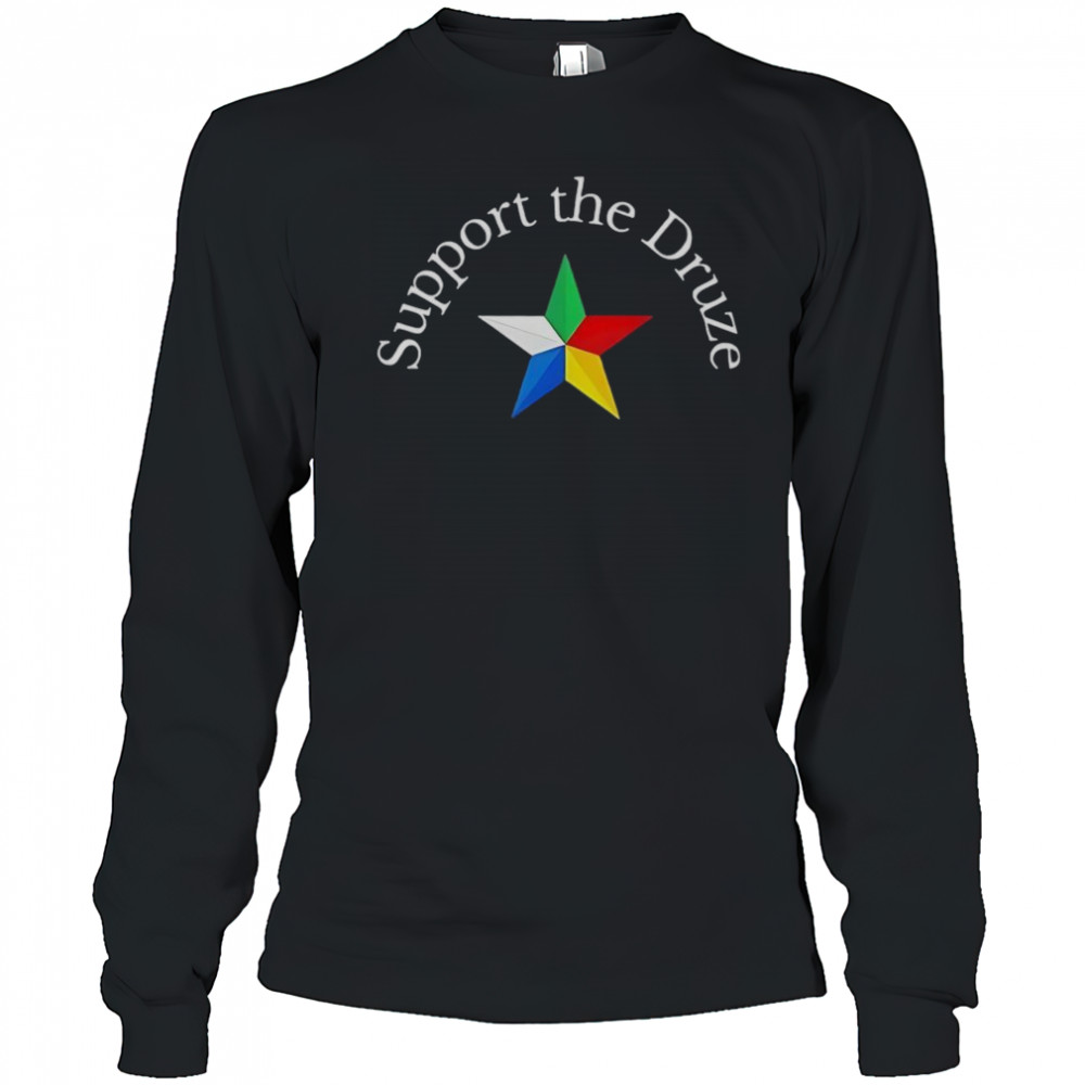 Support The Druze Traditional Flag Star Culture Pride T-Shirt Long Sleeved