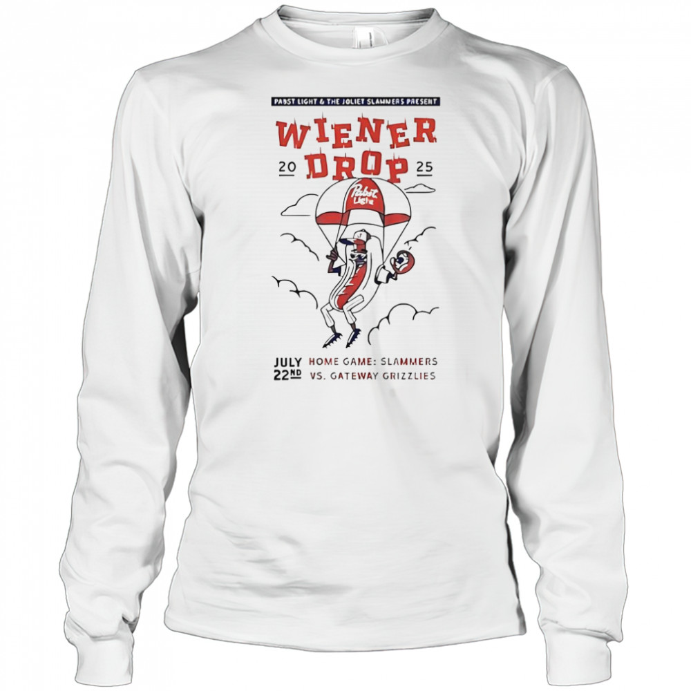 Wiener Drop Home Game Slammers Vs Gateway Grizzlies T-Shirt Long Sleeved