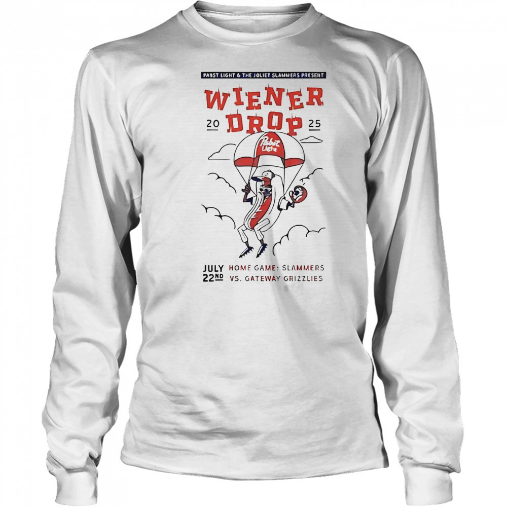 Wiener Drop Home Game Slammers Vs Gateway Grizzlies T-Shirt Long Sleeved