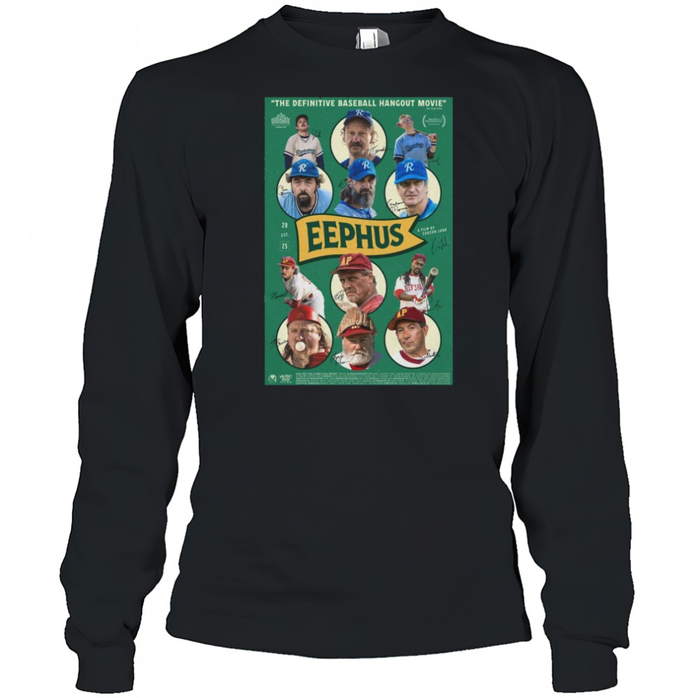 2025 Eephus Signed Poster Director Carson Lund T-Shirt Long Sleeved