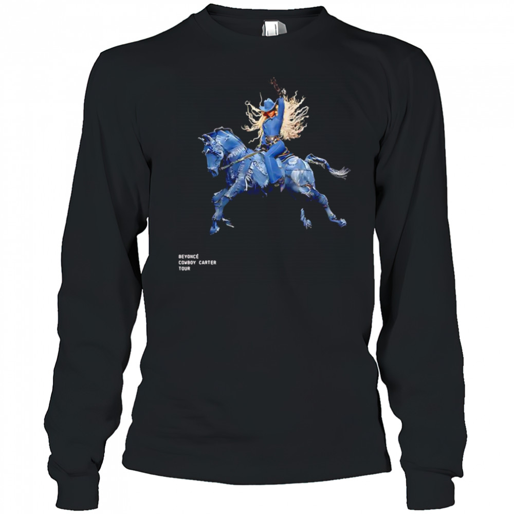 Beyoncé Denim Horse graphic shirt Long Sleeved