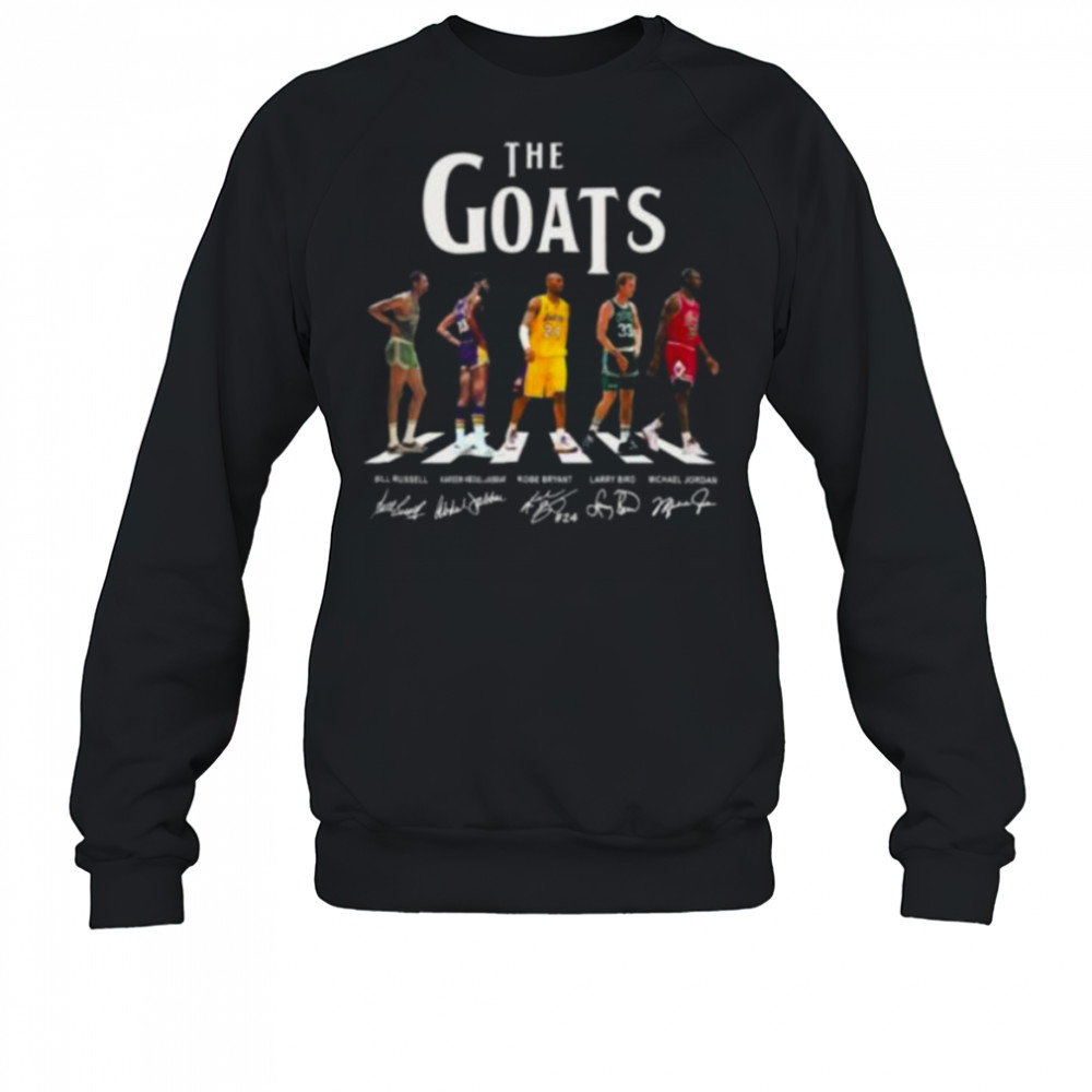 Bill Russell Kobe Bryant Larry Bird Michael Jordan The NBA Goats Shirt Sweatshirt