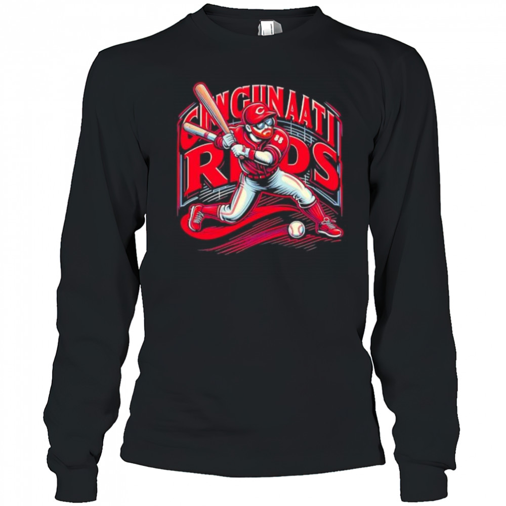 Cincinnati Reds player art shirt Long Sleeved
