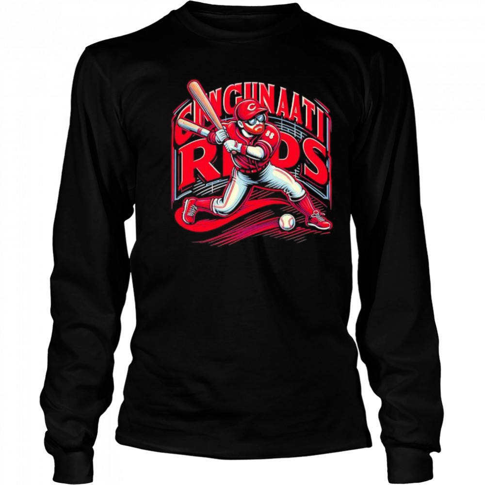 Cincinnati Reds player art shirt Long Sleeved