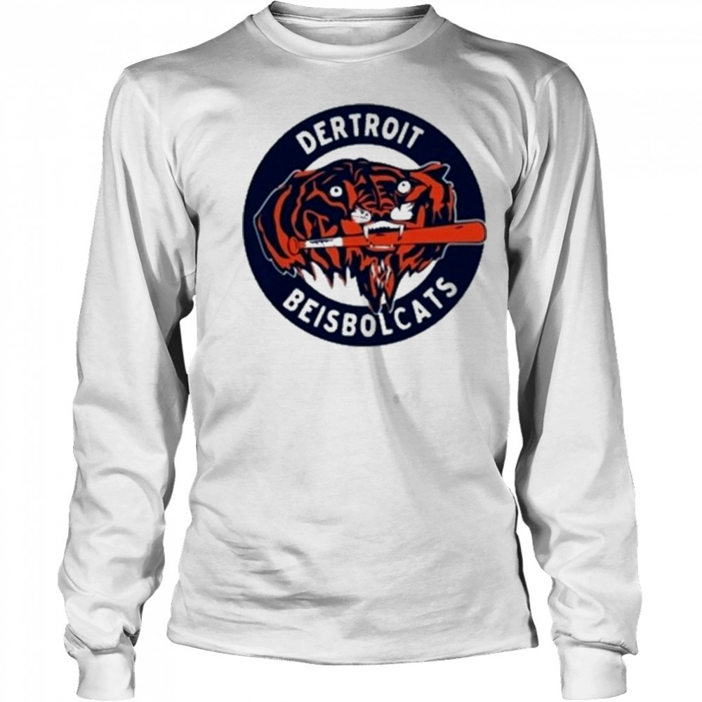 Dertroit Beisbolcats Logo T-shirt Long Sleeved