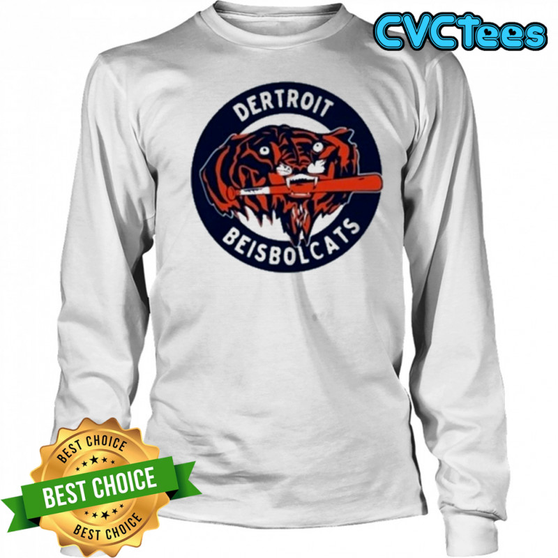 Dertroit Beisbolcats Logo T-shirt Long Sleeved
